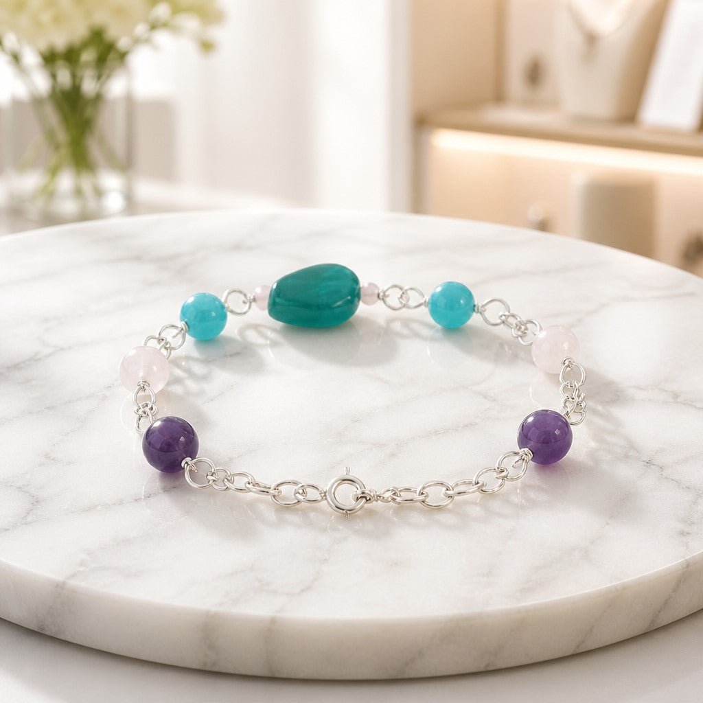 Bracelet Volupté - Lithothérapie Pierres Naturelles Argent 925
