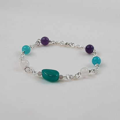 Bracelet volupté en argent 925 - lithothérapie pierres naturelles 