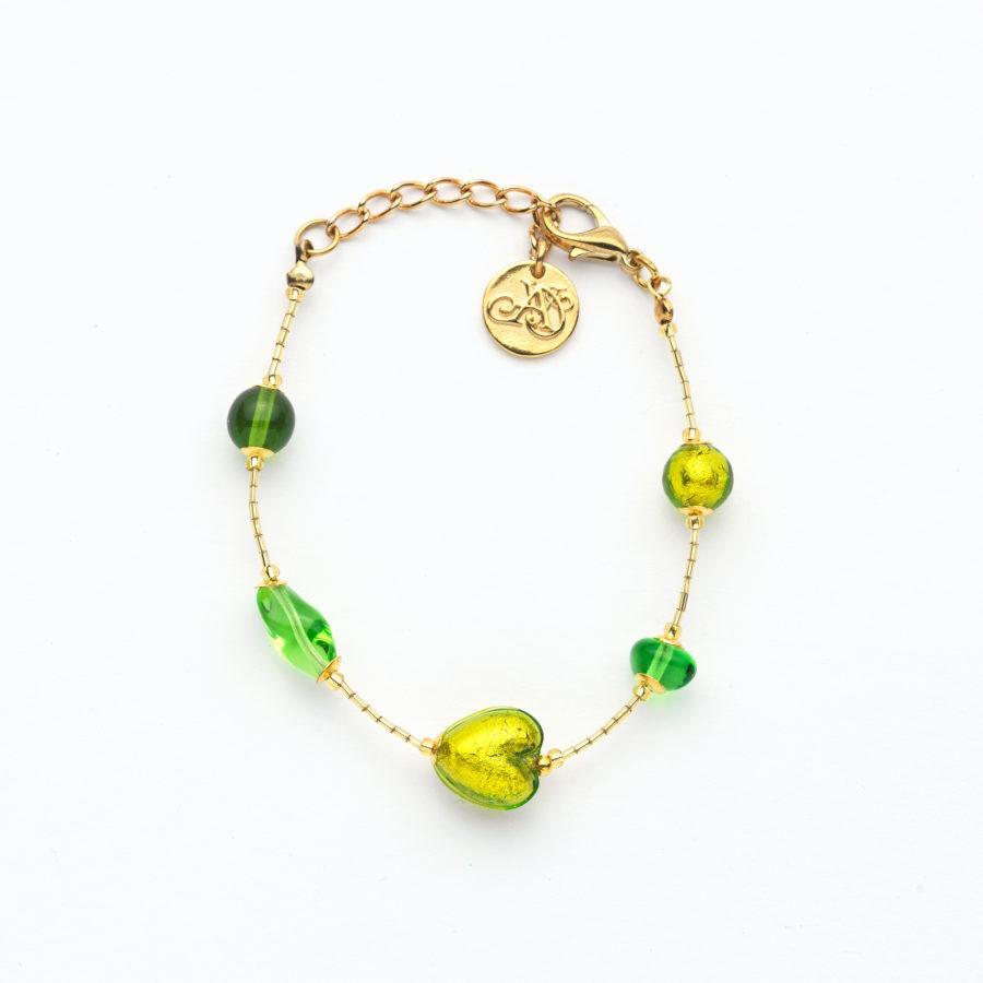 Bracelet murano vert clair