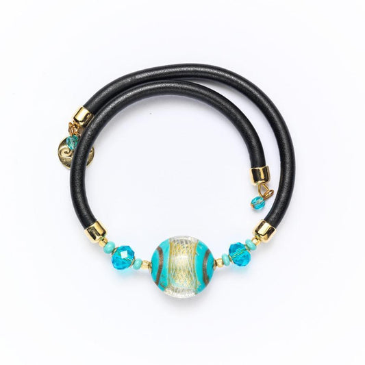 Bracelet murano turquoise 9156