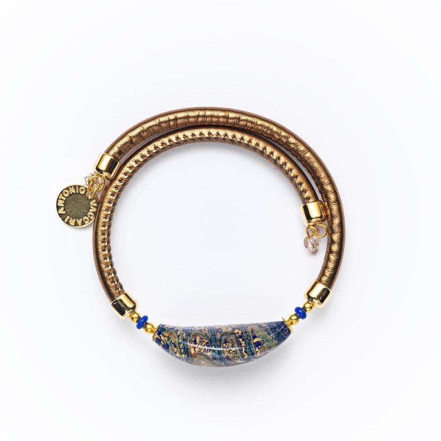 Bracelet murano bleu 9736