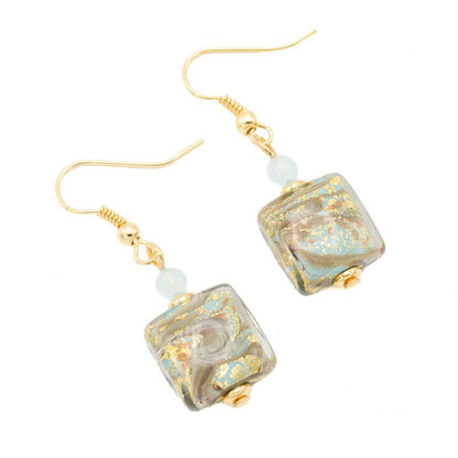 Boucles d'Oreilles Murano Ciel 9242 - Bijou Vénitien Léger