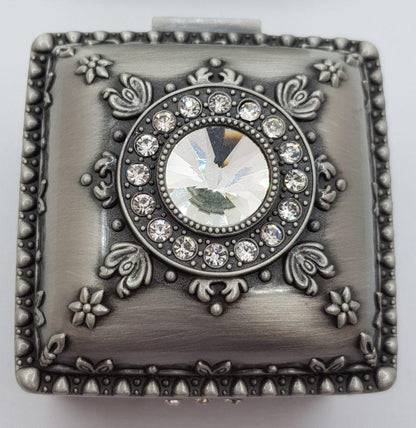 Coffret à bijoux en métal carré, écrin élégant pour ranger vos bijoux précieux