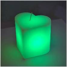 Bougie LED en forme de cœur à couleur changeante, magie romantique sans flamme sécurisée