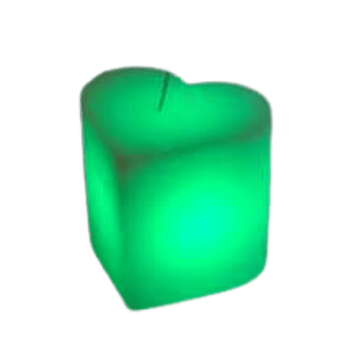 Bougie LED en forme de cœur à couleur changeante, magie romantique sans flamme sécurisée