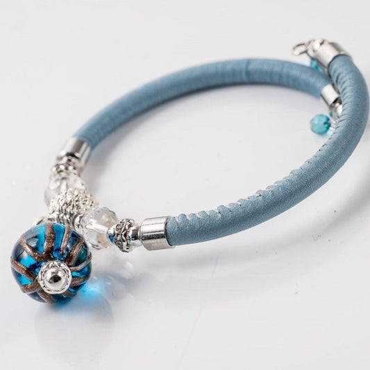 Bracelet murano Toscane bleu