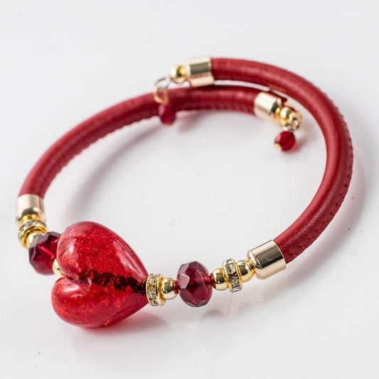 Bracelet murano Toscane unique rubis
