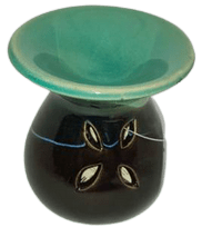 Brûle-parfum étoilé vert et noir, magie de la nuit étoilée pour encens et résines