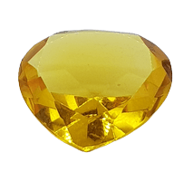 Coeur de cristal ambre