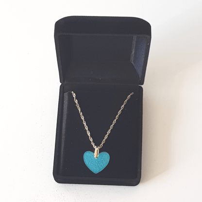 Collier coeur turquoise