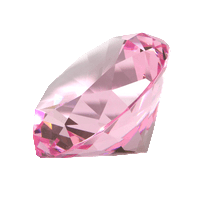 Diamant décoratif en verre cristal rose, objet de décoration raffiné et romantique