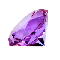 Diamant décoratif en verre cristal violet, objet de décoration raffiné et élégant
