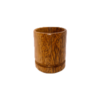 Gobelet en bois de cocotier, accessoire bain naturel écologique et exotique