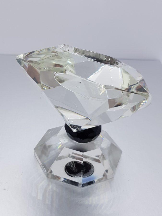Horloge sur pied en cristal de verre, élégance intemporelle décorative et raffinée