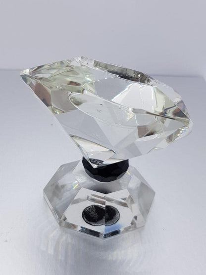 Horloge sur pied en cristal de verre, élégance intemporelle décorative et raffinée