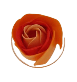 Rose de bain orangé
