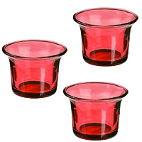 Photophore en verre rouge, ambiance chaleureuse et romantique pour bougie