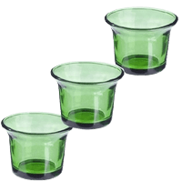 Photophore en verre vert, ambiance zen et naturelle pour bougie