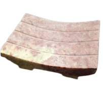 Porte-savon en stéatite et marbre strié, beauté des veines naturelles de la pierre décorative