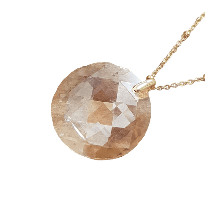 Collier pendentif sphère crystal