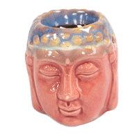 Brûleur à huile essentielle tête de Bouddha rose, douceur et compassion incarnées